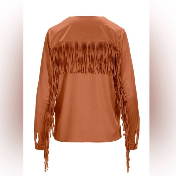 Boston Proper Tops - NWOT Boston Proper Satin Fringe Top